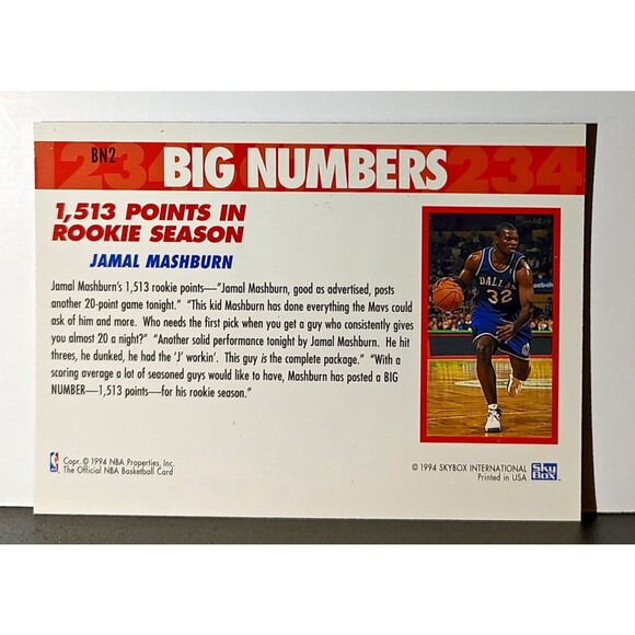 1994-95 Skybox NBA Hoops Big Numbers Cards Set of 12 with Acrylic Display - Picture 8 of 16